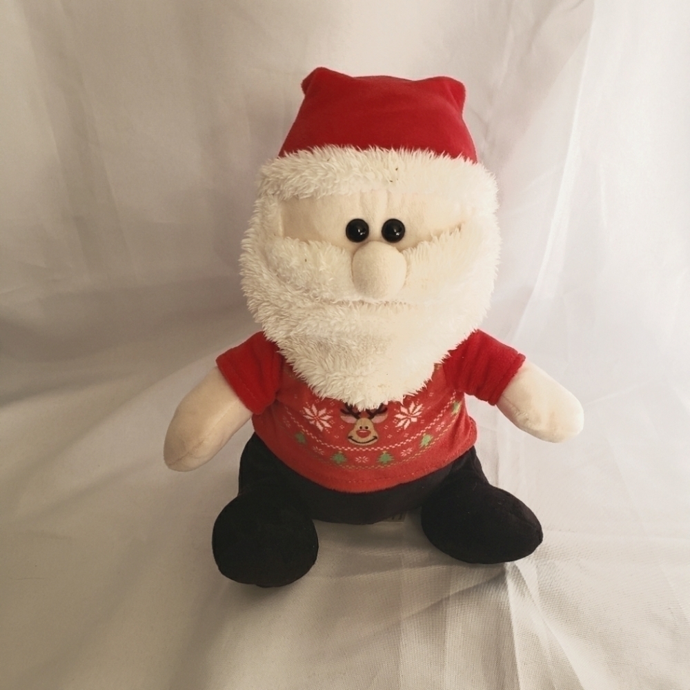 KellyToy Santa Plush Stuffed Toy Christmas Sweater Year 2017